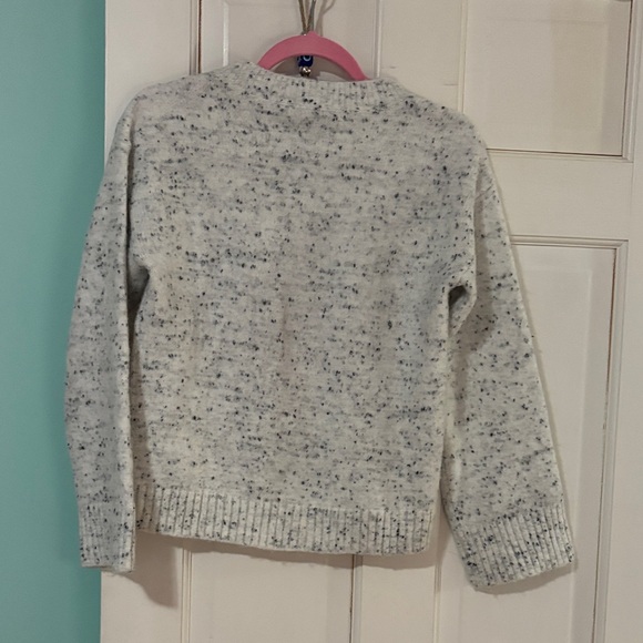 LOFT Cream and Red Merry Sweater - Picture 3 of 6